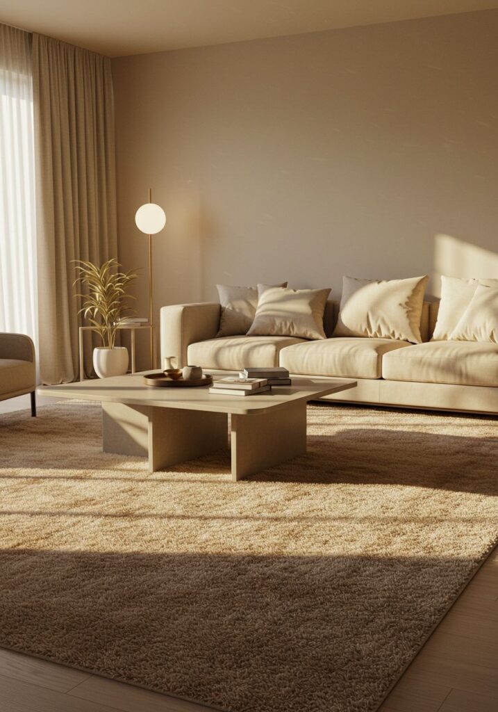 Style a Beige Rug for Warmth