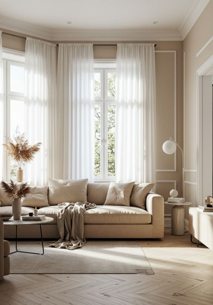 Go for a Beige and White Combination