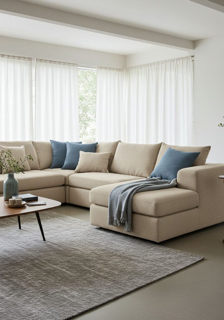 Opt for a Beige Sectional Sofa
